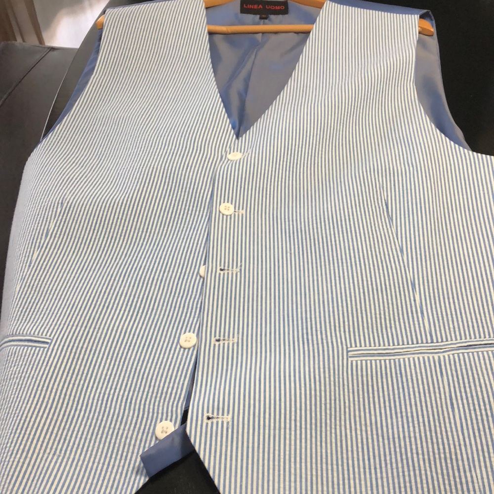 Seersucker vest